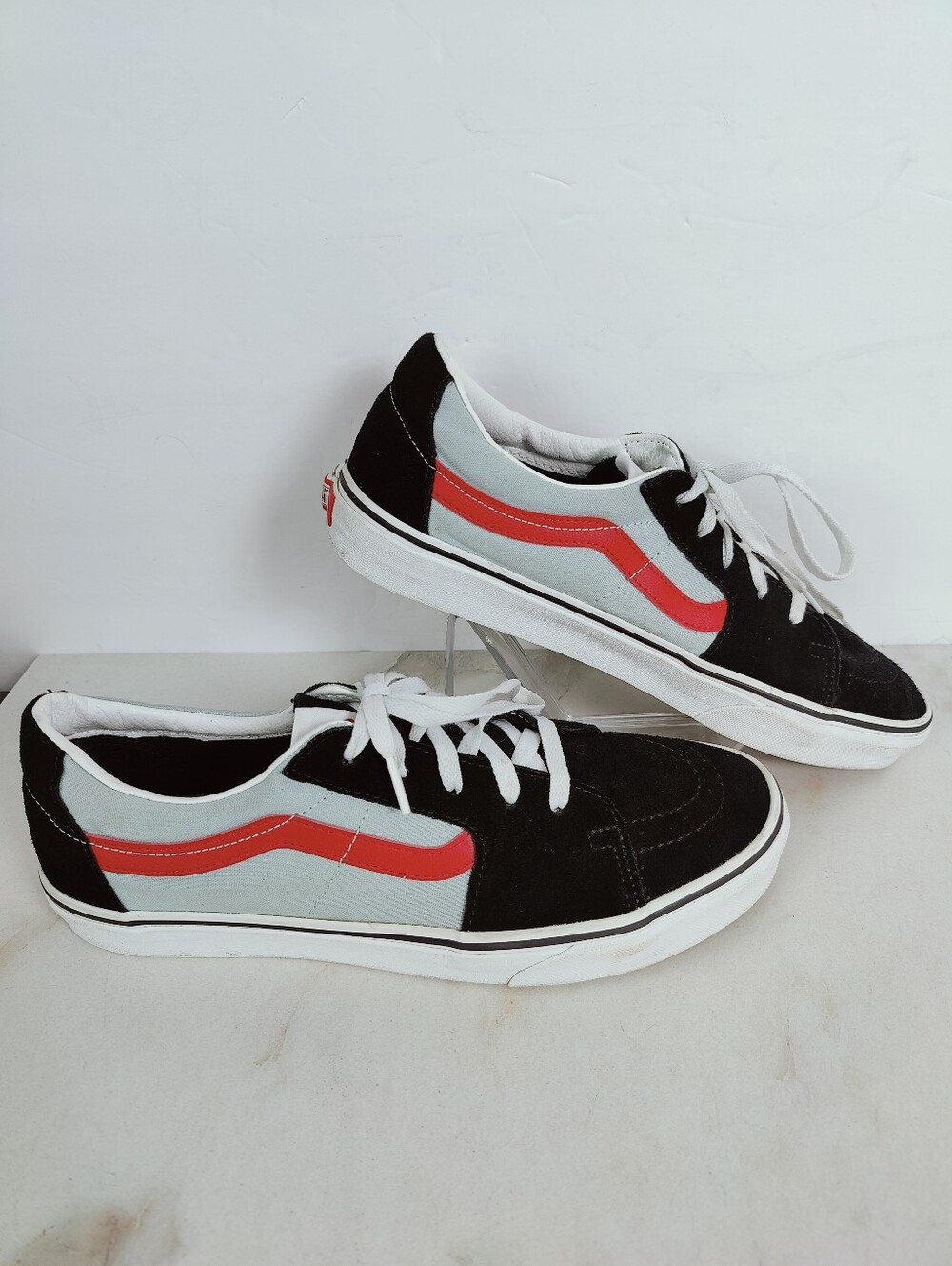 EUC Vans Men's Sk8-Low '2-Tone - Black Winter Sky' Sneakers, Sz 12